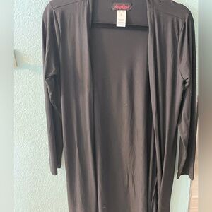 Angelina long black cardigan